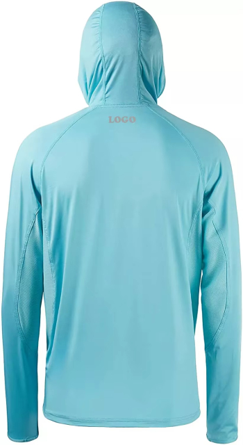 Custom Hooded Print Sublimation Polyester Long Sleeve Fish Shirts Hoody Fishing Wear Quick Dry Fishing Jersey