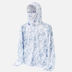 Custom UV Long Sleeve Fishing Shirt With Neck Gaiter UPF 50+ Performance Fishing Jersey Wear Men's Fish Clothing Hoodie