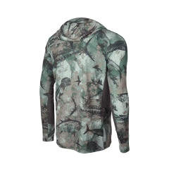 Custom Blank Sun Protection shirts long sleeve Fishing Hoodie Polyester Quick Dry Mask Hooded Men's Fishing Shirt With Hood
