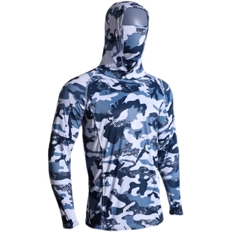 Fishing Clothes Long Sleeve Men Outdoor Hooded Quick Dry Fishing Shirts Jersey Summer Hoodies
