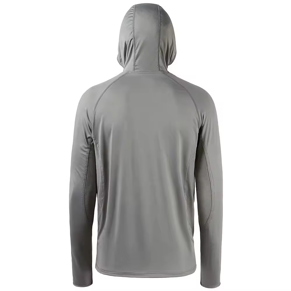 Custom Sublimation Fishing Wear Performance UPF 50+ 100% Polyester Quick Dry Adult Hoodie Uv Fishing Shirts