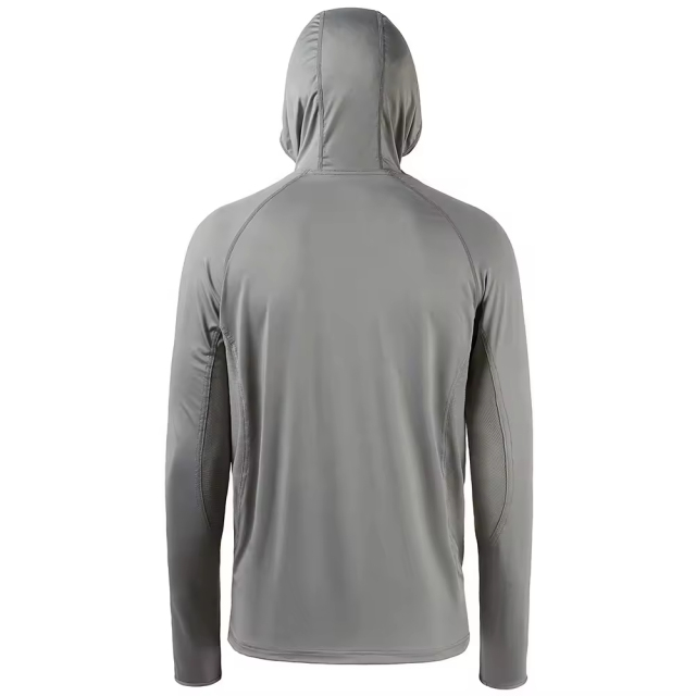 Custom Sublimation Fishing Wear Performance UPF 50+ 100% Polyester Quick Dry Adult Hoodie Uv Fishing Shirts