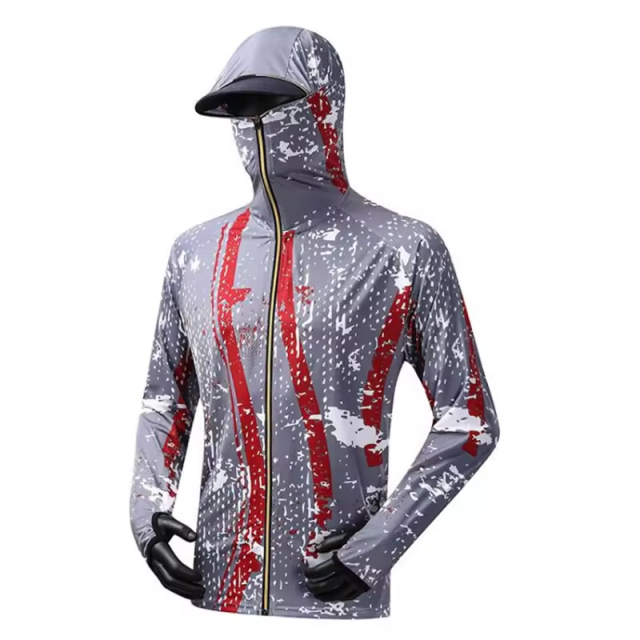 Breathable Quick Dry Lightweight Long Sleeve Fishing Hoodie Shirts Custom Your Design Sublimation Men's Fishing Jersey