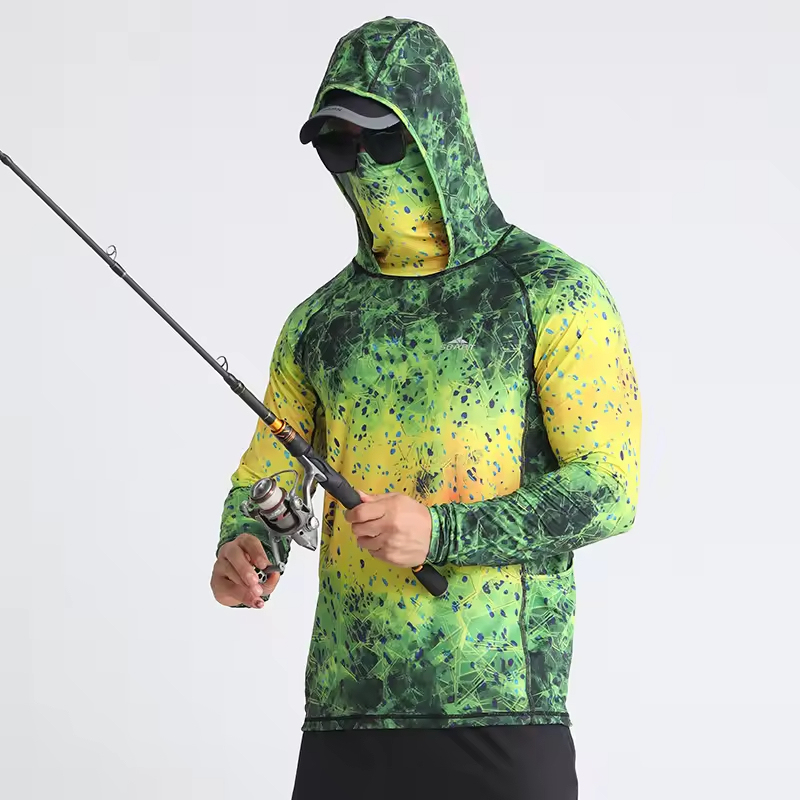 New Outdoor Sun Protection Fishing Shirt Moisture Breathable Hoodie Long Sleeve Sun Protection Shirt