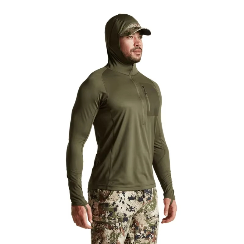Core lightweight moisture wicking hoodie hunting clothing Camouflage clothing Mask pullover hunting shirt Fishing clothing