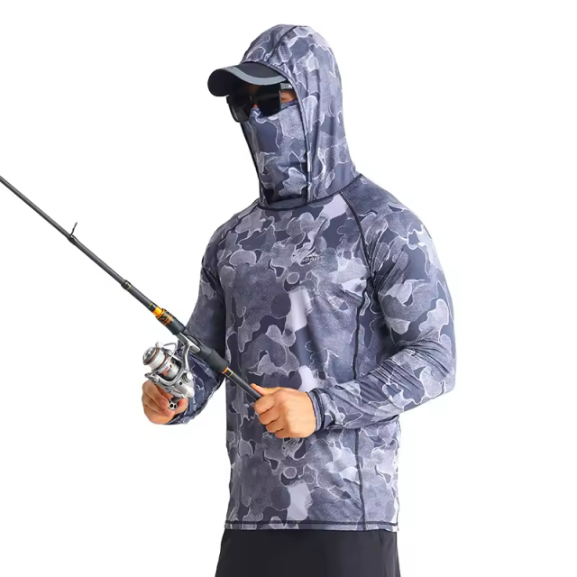 New Outdoor Sun Protection Fishing Shirt Moisture Breathable Hoodie Long Sleeve Sun Protection Shirt