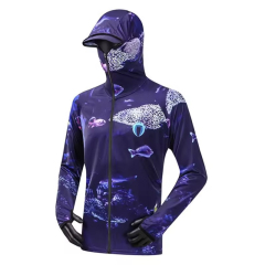 Breathable Quick Dry Lightweight Long Sleeve Fishing Hoodie Shirts Custom Your Design Sublimation Men's Fishing Jersey