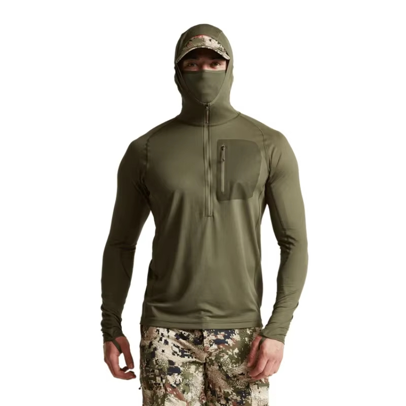Core lightweight moisture wicking hoodie hunting clothing Camouflage clothing Mask pullover hunting shirt Fishing clothing