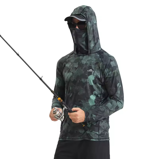 New Outdoor Sun Protection Fishing Shirt Moisture Breathable Hoodie Long Sleeve Sun Protection Shirt