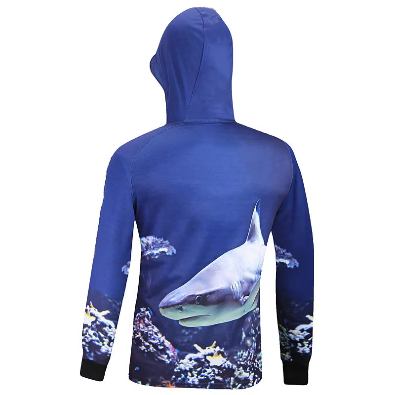 Fishing Jersey Sunscreen Long Sleeve Men Fishing Hoodie Quick Dry Shirts Camouflage Men's Fishing Wear