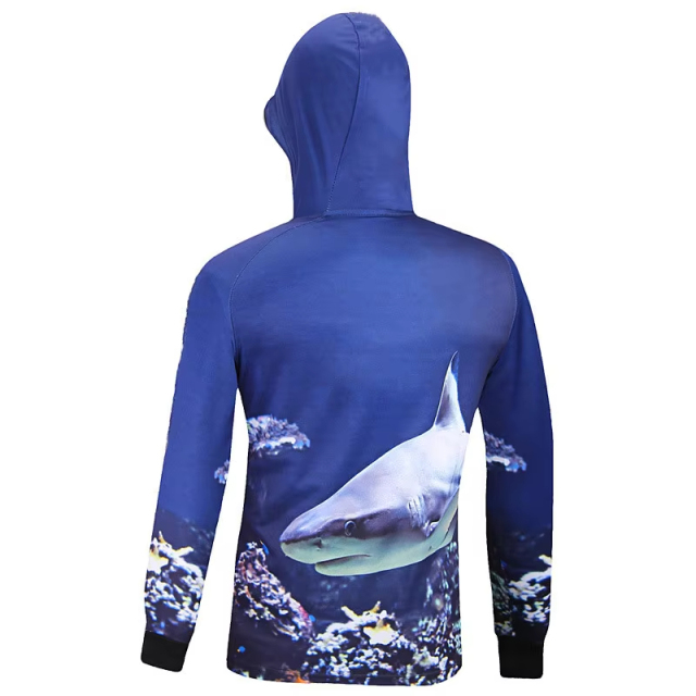 Fishing Jersey Sunscreen Long Sleeve Men Fishing Hoodie Quick Dry Shirts Camouflage Men's Fishing Wear