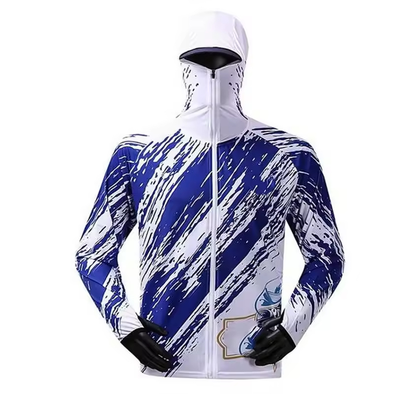 Custom Logo Sublimation Fishing Shirts Quick Dry Men Plus Size Anti-uv Fishing Wear With Logo Printed