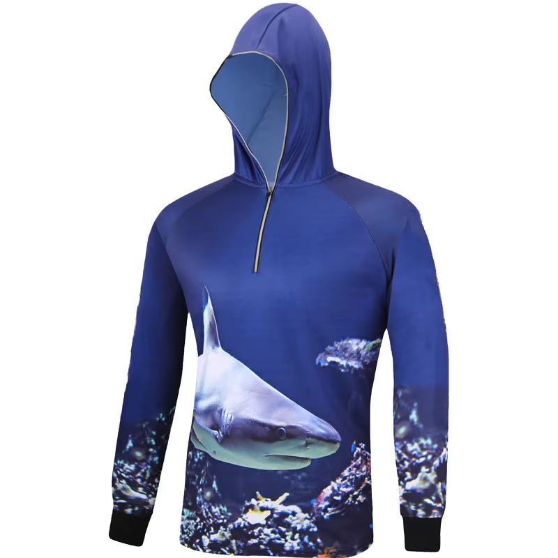 Fishing Jersey Sunscreen Long Sleeve Men Fishing Hoodie Quick Dry Shirts Camouflage Men's Fishing Wear