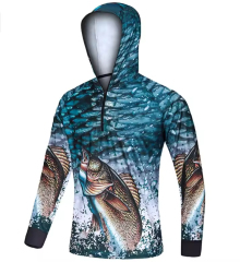 Wholesale waterproof fishing clothing Anti UV Polyester Men Custom Style Fishing Shirts for Outdoor