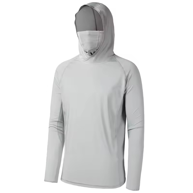 Wholesale Custom Upf 50+ Performance Mens Long Sleeve Upf 50 Hooded Fishing Jersey Fishing Clothing Fishing Hoodie Shirt