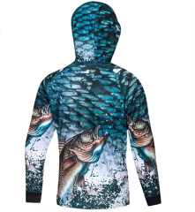 Wholesale waterproof fishing clothing Anti UV Polyester Men Custom Style Fishing Shirts for Outdoor