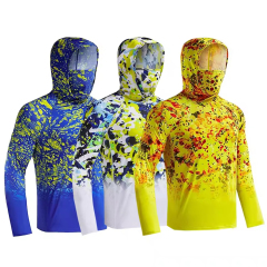 Wholesale waterproof fishing clothing Anti UV Polyester Men Custom Style Fishing Shirts for Outdoor