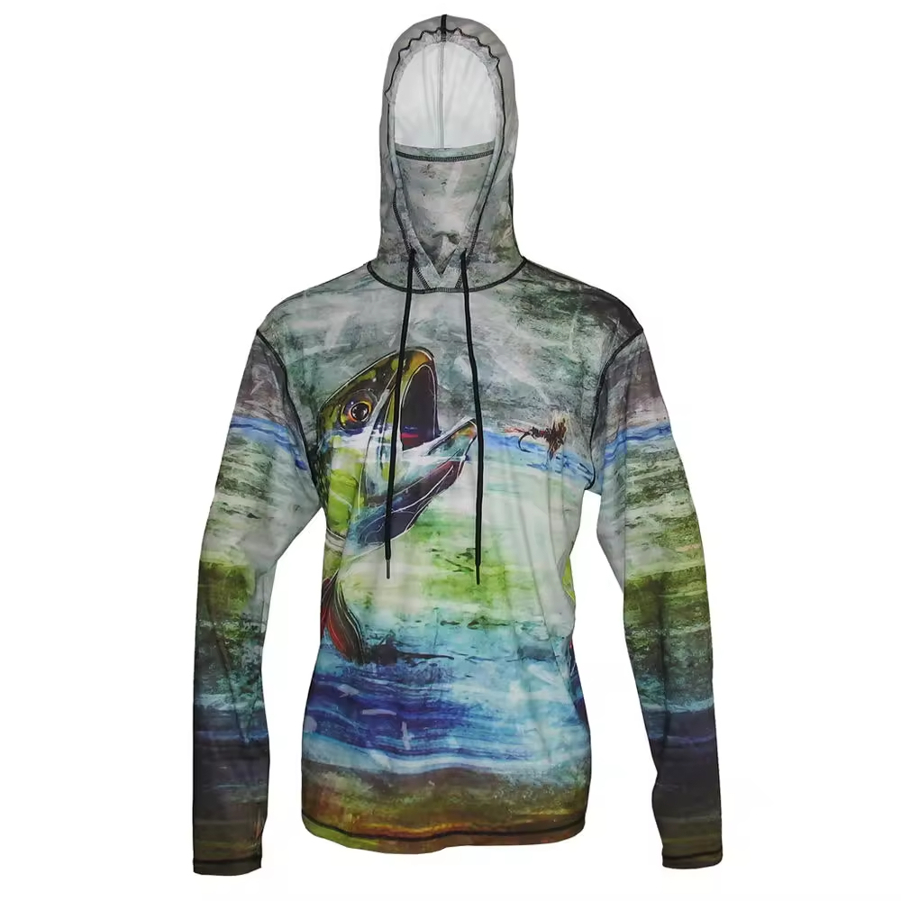 High quality Design Custom Your Own Logo Fishing Jersey UV Protection Long Sleeve Men Fishing Jerseys for Men Wear Customized
