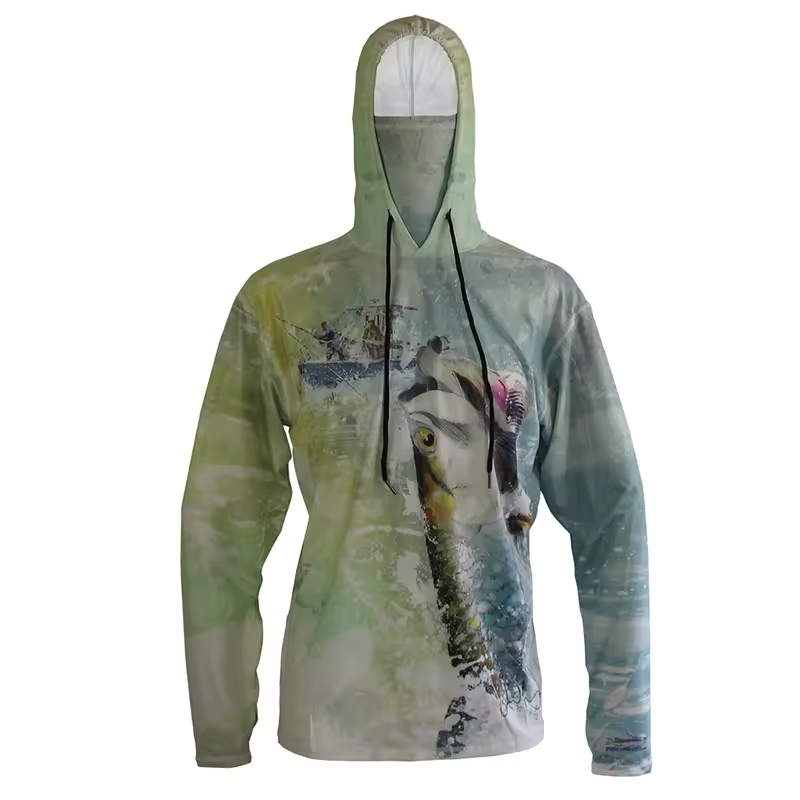 Fishing Clothes Long Sleeve Men Outdoor Hooded Quick Dry Fishing Shirts Jersey Summer Hoodies