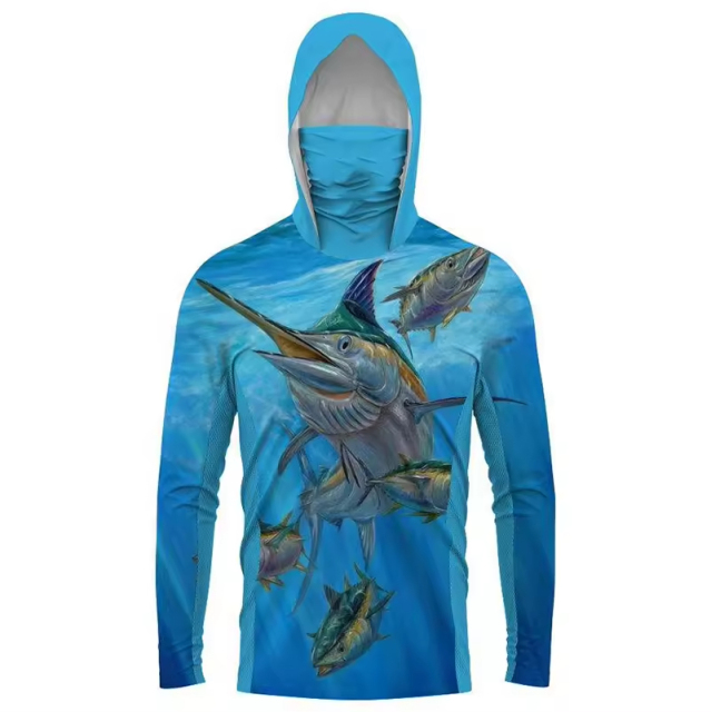 High quality Design Custom Your Own Logo Fishing Jersey UV Protection Long Sleeve Men Fishing Jerseys for Men Wear Customized