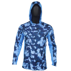 Mesh Side Vents upf 50 Mens Long Sleeve Sublimation Huk Performance Hooded fishing shirts Custom