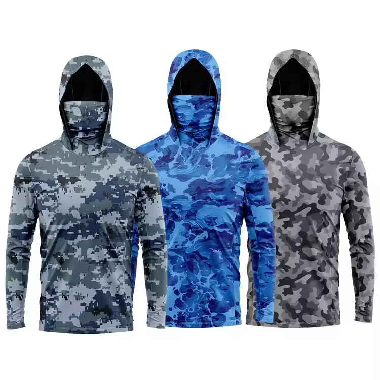 Hot sale custom made fishing jersey high quality custom logo long sleeves fishing jerseys for men comfortable and breathable