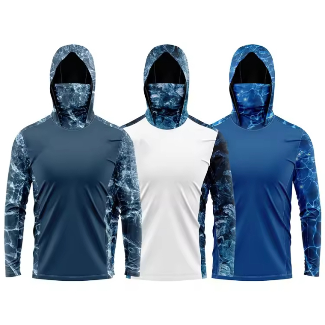 Hot sale custom made fishing jersey high quality custom logo long sleeves fishing jerseys for men comfortable and breathable