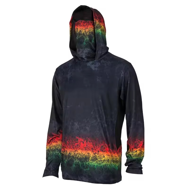 Custom Lightweight Upf 50+ Quick Dry Breathable Uv Protection Tactical Shirt Mens Fishing Shirt Fish Wear Camo Fishing Hoodie