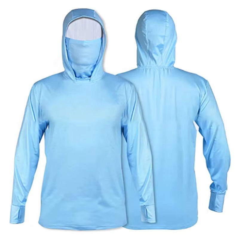 Polyester Custom Color Outdoor Sun Block Uv Fishing Wear Long Sleeve Hoodie