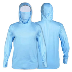Polyester Custom Color Outdoor Sun Block Uv Fishing Wear Long Sleeve Hoodie