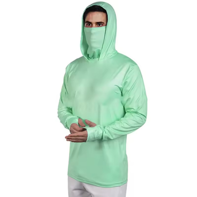 Polyester Custom Color Outdoor Sun Block Uv Fishing Wear Long Sleeve Hoodie