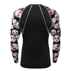 Custom Made Digital Printed Tops Fitness Running Round-Neck Rash Guard For Men 2025 Best Quality MMA Rash Guard