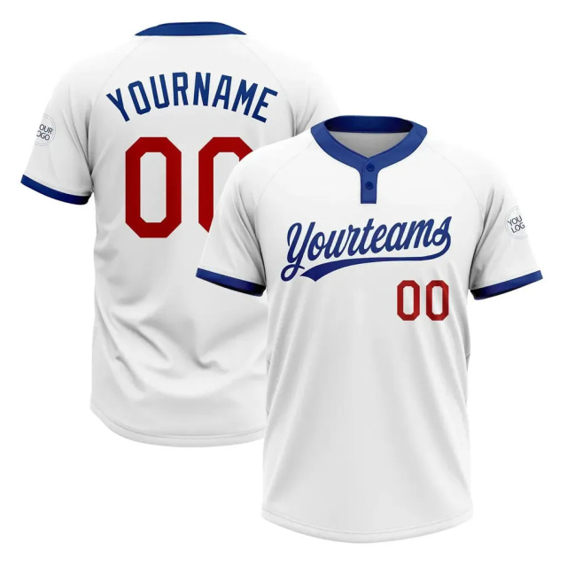 Hot sale baseball shirts custom sublimated baseball jerseys two buttons baseball softball wear