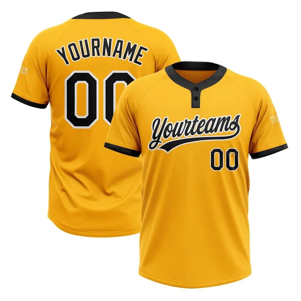 Hot sale baseball shirts custom sublimated baseball jerseys two buttons baseball softball wear