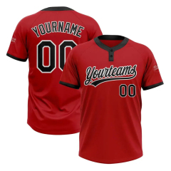 Hot sale baseball shirts custom sublimated baseball jerseys two buttons baseball softball wear