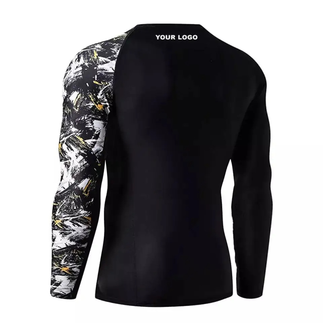 Customize Your Own Logo Sublimated Full Sleeve Rash Guard MMA Rash Guard BJJ Rash Guard, Compression Shirt MMA Rashguard for Men