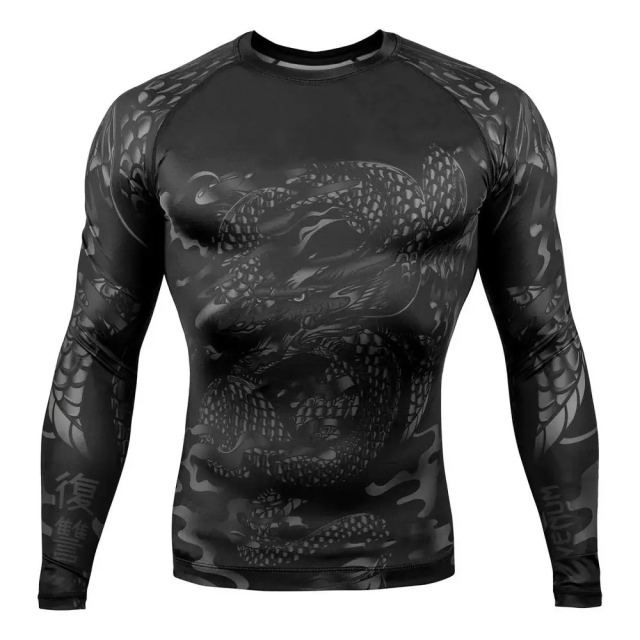 Wholesale Gym Wear Design Your Own MMA Sublimation Sleeves Rash Guard Custom Logo Sublimation Printed