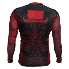 Custom Logo Sublimation Printed Wholesale Plain Jiu Jitsu Fitness Swim Shirts Printed Long Sleeve MMA For Men Bjj Rashguard