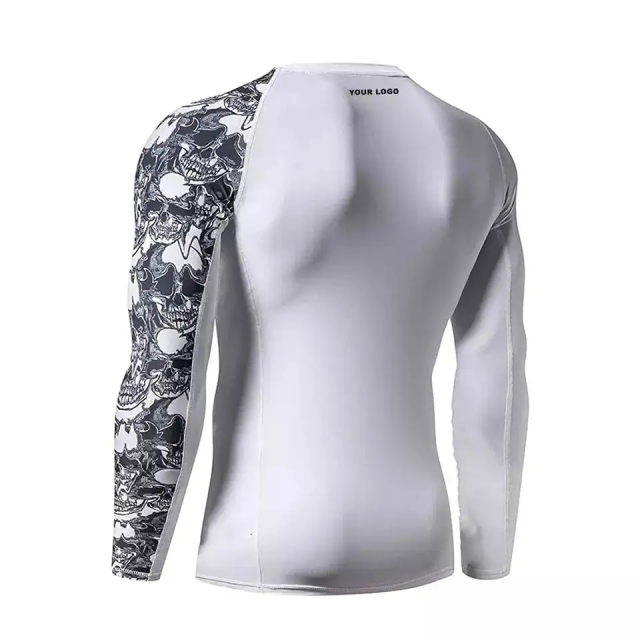 Customize Your Own Logo Sublimated Full Sleeve Rash Guard MMA Rash Guard BJJ Rash Guard, Compression Shirt MMA Rashguard for Men