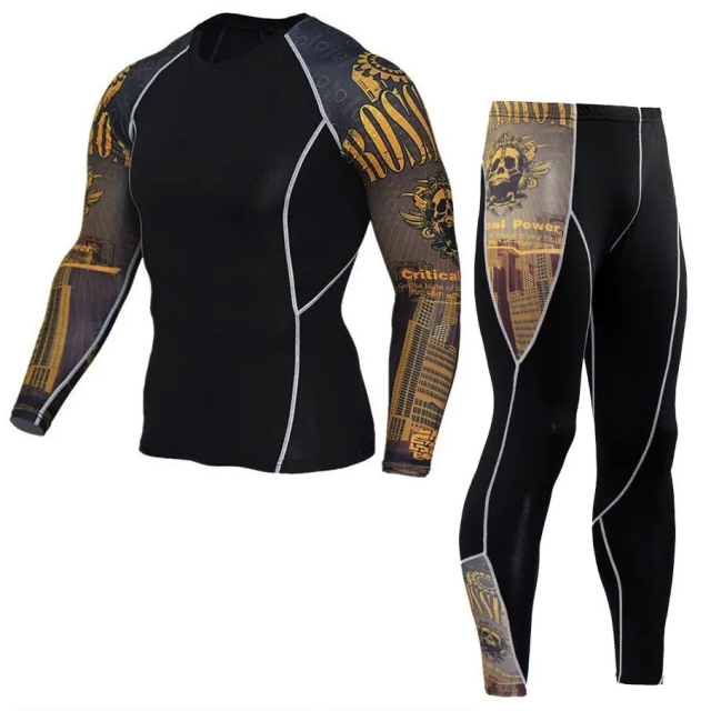 Custom Your Own Designs Rashguard MMA T-shirt +Pants Set Jiu Jitsu Black Grappling Bjj Boxing Rash Guard Sportswear