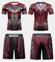 Gym Fighting Arts Wrestlin Training Clothes Suit Men Boxing Short Tops Tight Fit Quick Drying Muay Thai Fighting Boxing Suit
