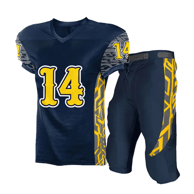 Premium Custom Sublimation American Football Uniform Collection - Breathable Polyester Jersey and Pant Combos