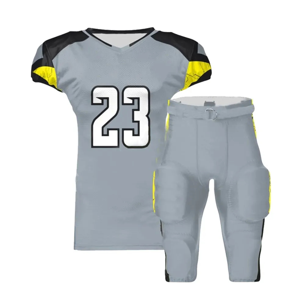 Top - Tier Custom Sublimation American Football Uniform Set - Durable Polyester American Football Jerseys with Matching Pants