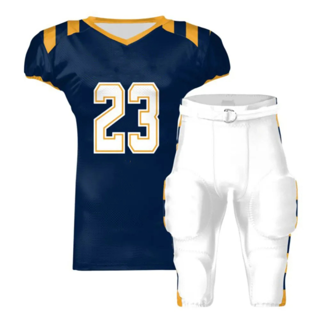 Top - Tier Custom Sublimation American Football Uniform Set - Durable Polyester American Football Jerseys with Matching Pants