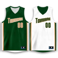 Unisex Custom Reversible Basketball Jersey Anti - Odor Breathable Spandex Blend Mesh Printed Sportswear Adults Uniform Sublimation