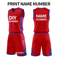 Unisex Custom Reversible Basketball Jersey Moisture - Wicking Breathable Nylon Mesh Printed Sportswear Adults Uniform Sublimation
