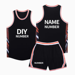 Custom Basketball Sports Jersey Wave Element Design High - Quality Spandex Basketball Uniform Set