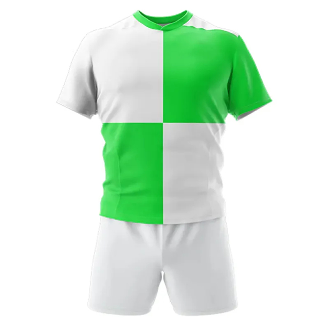 Sublimated Rugby Shirt and Short Ensemble - Customized Rugby Team Uniform with Club - Branded Jersey