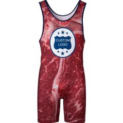 Camo Printing Youth Size Wrestling Singlet