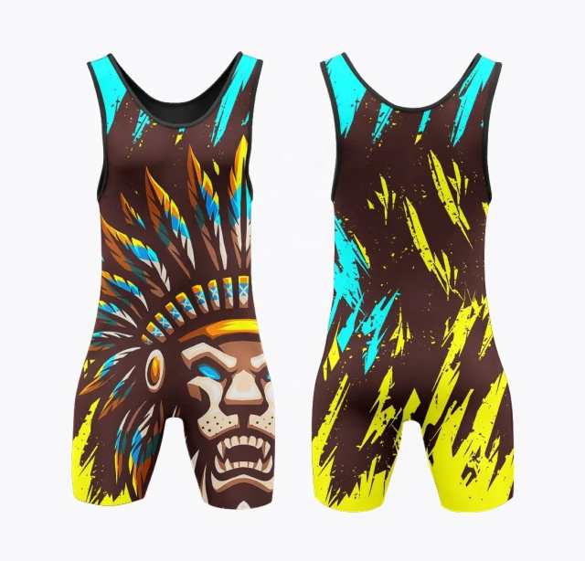 Create Your Unique Custom Sublimated Wrestling Singlet for Men